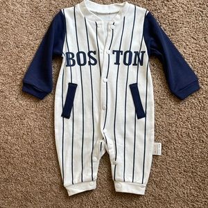 Unisex Boston Red Sox Baseball themed onesie! (3M)